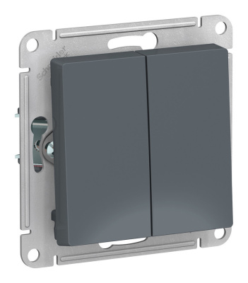 ATLASDESIGN 2-клавишный ПЕРЕКЛЮЧАТЕЛЬ, сх.6/2, 10АХ, механизм, ГРИФЕЛЬ Systeme Electric ATN000765 фото 1