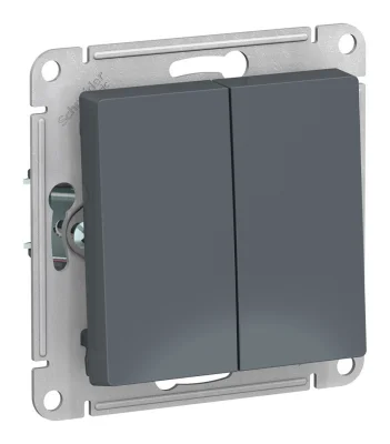 ATLASDESIGN 2-клавишный ПЕРЕКЛЮЧАТЕЛЬ, сх.6/2, 10АХ, механизм, ГРИФЕЛЬ Systeme Electric ATN000765 фото 1