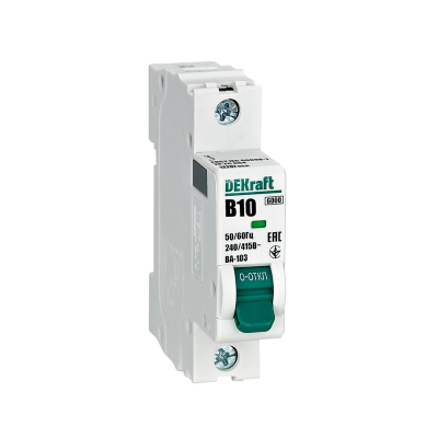 Авт. выкл. 1Р 10А х-ка B ВА-103 6кА нов. DEKraft 12207DEK фото 1