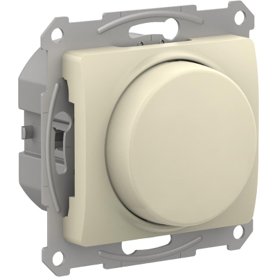 GLOSSA СВЕТОРЕГУЛЯТОР (диммер) повор-нажим, LED, RC, 400Вт, мех., БЕЖЕВЫЙ Systeme Electric GSL000223 фото 1