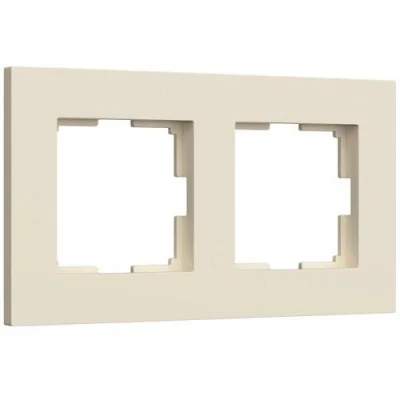 Рамка на 2 поста Slab (айвори матовый) W0022962 Werkel a062806 фото 1
