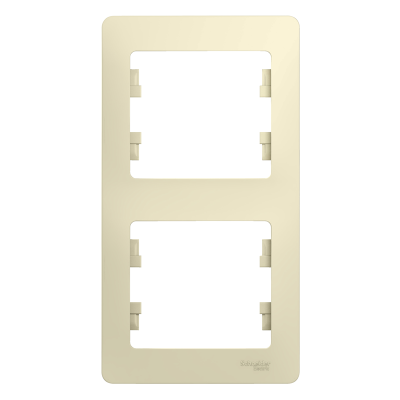 GLOSSA 2-постовая РАМКА, вертикальная, БЕЖЕВЫЙ Systeme Electric GSL000206 фото 1