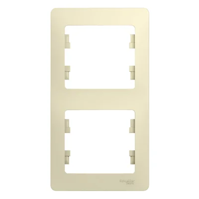 GLOSSA 2-постовая РАМКА, вертикальная, БЕЖЕВЫЙ Systeme Electric GSL000206 фото 1