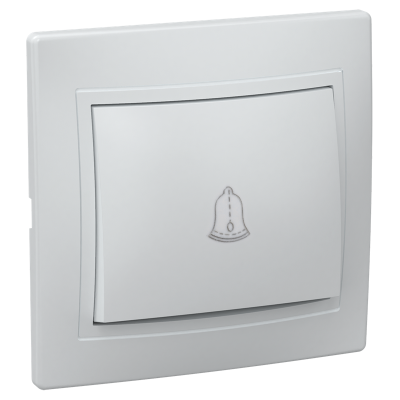 KVARTA Выключ. 1-кл. кноп. 10А ВСк10-1-0-КБ бел. IEK EVK13-K01-10-DM фото 1