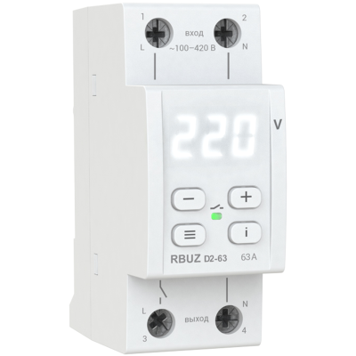 Реле напряжения D2-63 Welrok 4660251140069 фото 1