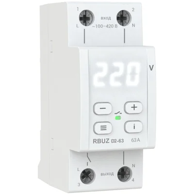 Реле напряжения D2-63 Welrok 4660251140069 фото 1