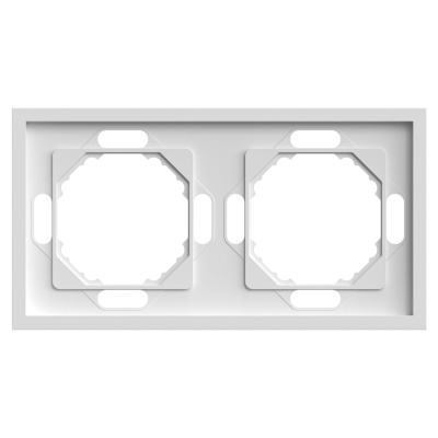 Рамка 2-местная (белый фарфор) soft touch Эмили STEKKER 49885 фото 1