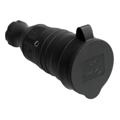 РБп13-1-0м Розетка с защ. кр. переносная ОМЕГА IP44 IEK PKR21-016-2-K02 фото 1