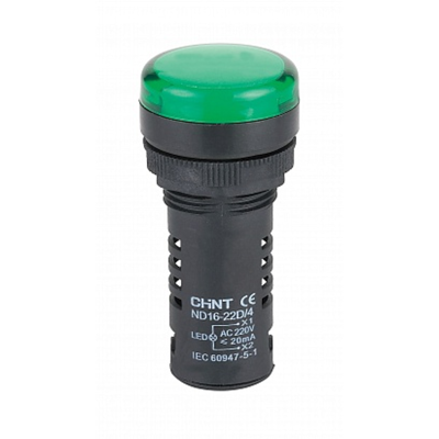 Индикатор ND16-22DS/4 зеленый АС230В (R) CHINT 593071 фото 1