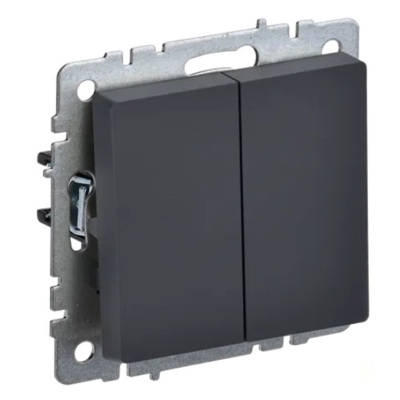 BRITE Выключ. 2-кл. 10А ВС10-2-0-БрГ граф. IEK BR-V20-0-10-K53 фото 1