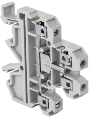Клемма винтовая двухуровневая JXB-4/35L с перемычкой между уровнями серая EKF plc-jxb-2-4/35L-gy фото 1