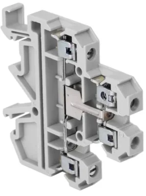 Клемма винтовая двухуровневая JXB-4/35L с перемычкой между уровнями серая EKF plc-jxb-2-4/35L-gy фото 1