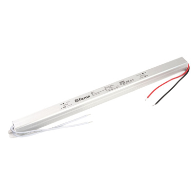 Трансформатор электронный для светодиодной ленты 72W 24V 345*18*18мм IP20 ультратонкий драйвер LB001 фото 1