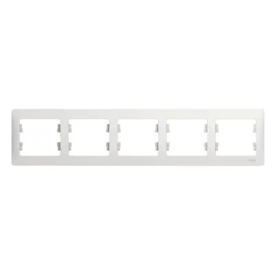 GLOSSA 5-постовая РАМКА, горизонтальная, БЕЛЫЙ Systeme Electric GSL000105 фото 1