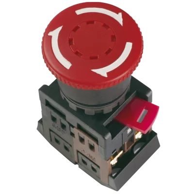 Кнопка AE-22 "Грибок" с фикс.красн.d22мм 240В 1з+1р IEK BBG10-AE-K04 фото 1