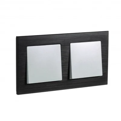 ATLASDESIGN NATURE 2-постовая РАМКА, МЕТАЛЛ ОНИКС Systeme Electric ATN312302 фото 1