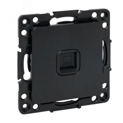 Стокгольм Механизм Розетки RJ-45 1-местной черный EKF EZK01-035-10 фото 1