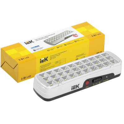 Светильник ДБА 3926 аккумулятор 3ч 3Вт IEK LDBA0-3926-30-K01 фото 1