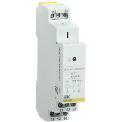 Реле промежут. OIR 2 конт. 8А 12В AC/DC IEK OIR-208-ACDC12V фото 1