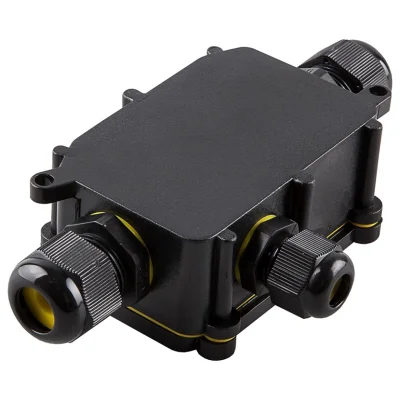 Коробка распаячная LD523 140х78х36 водонепроницаемая 3 выхода 450В черная IP68 STEKKER 49121 фото 1