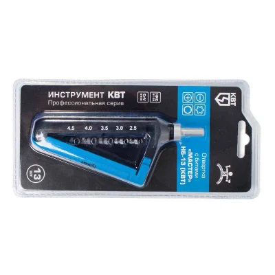 Набор отвертка с битами НБ-13 серия МАСТЕР КВТ 78698 фото 1