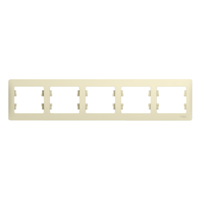 GLOSSA 5-постовая РАМКА, горизонтальная, БЕЖЕВЫЙ Systeme Electric GSL000205 фото 1