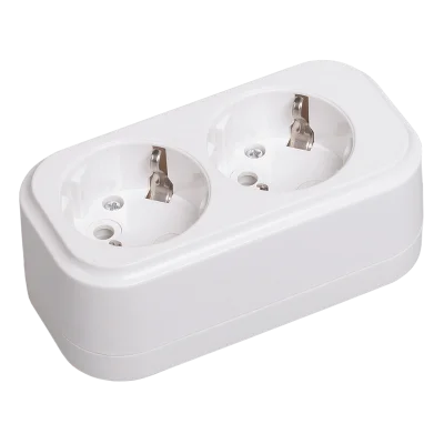 Розетка переносная разб. К02 2 места CLASSIC IEK KYP11-16-02-00-Z фото 1