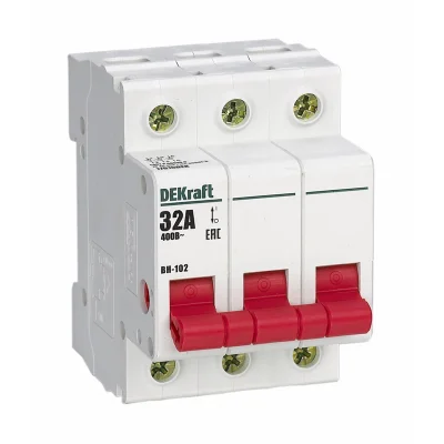 Выключатель-разъединитель 3Р 32А ВН-102 DEKraft 17010DEK фото 1