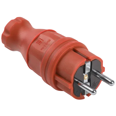 ВБп3-1-0м Вилка прямая ОМЕГА IP44 красная IEK PKR01-016-2-K04 фото 1