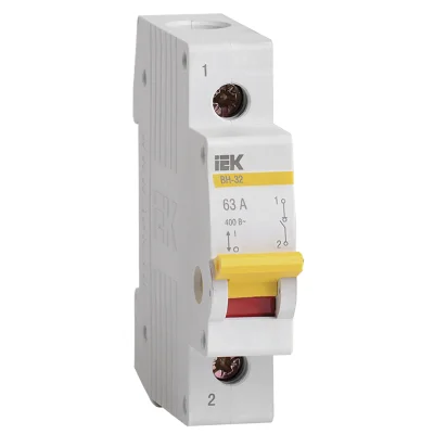 Выключатель нагрузки (мини-рубильник) ВН-32 1Р 63А IEK MNV10-1-063 фото 1