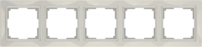 Рамка на 5 постов (слоновая кость, basic) Snabb W0052003 Werkel a051292 фото 1