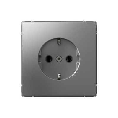ARTGALLERY РОЗЕТКА с заземлением, 16А, механизм, СТАЛЬ Systeme Electric GAL000943 фото 1