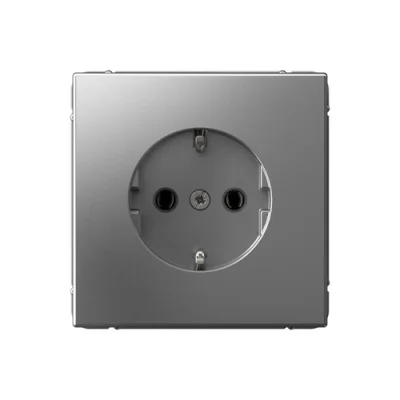 ARTGALLERY РОЗЕТКА с заземлением, 16А, механизм, СТАЛЬ Systeme Electric GAL000943 фото 1