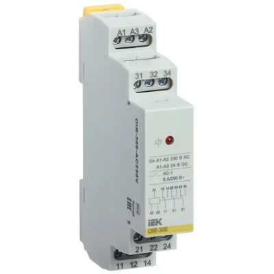 Реле промежут. OIR 3 конт. 8А 230В AC IEK OIR-308-AC230V фото 1