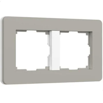 Рамка на 2 поста Split (дымчатый/белый, soft-touch) W0023067 Werkel a067260 фото 1