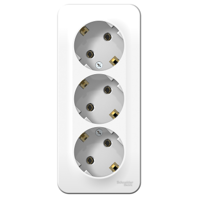 BLANCA О/У РОЗЕТКА 3-я с заземлением без шторок ИЗОЛ.ПЛ 16А, 250В, БЕЛЫЙ BLNRA01031 Systeme Electric фото 1