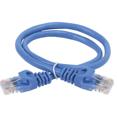 Шнур коммутационный кат.5Е UTP 2м синий GENERICA PC03-C5EU-2M-G фото 1