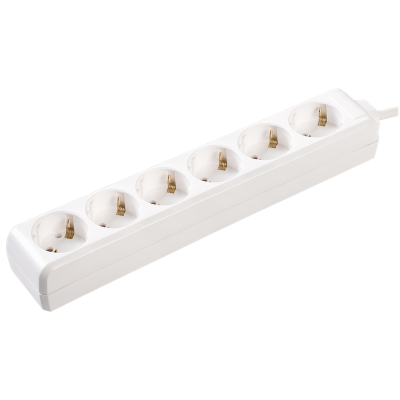 Удлинитель У06 6 мест 2P+PE/3метра 3х1мм2 16А/250 IEK WYP10-16-06-03-Z-N фото 1