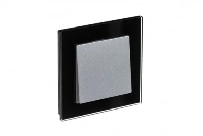 1-постовая РАМКА, СТЕКЛО ЧЕРНЫЙ ATLASDESIGN NATURE Systeme Electric ATN321001 фото 1