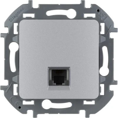 Телефонная розетка RJ11 - INSPIRIA - алюминий Legrand 673822 фото 1