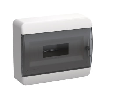 TEKFOR Корпус пластиковый ЩРН-П-12 IP41 черная прозрачная дверь IEK TF5-KP12-N-12-41-K01-K03 фото 1