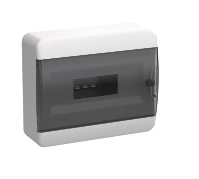 TEKFOR Корпус пластиковый ЩРН-П-12 IP41 черная прозрачная дверь IEK TF5-KP12-N-12-41-K01-K03 фото 1