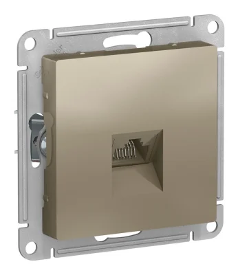 ATLASDESIGN РОЗЕТКА компьютерная RJ45, механизм, ШАМПАНЬ Systeme Electric ATN000583 фото 1