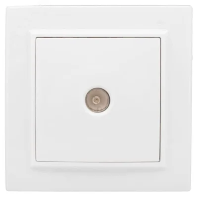 Розетка TV Минск 1-местная СП белая 75Ом 5-862МГц EKF ERA00-027-10 фото 1