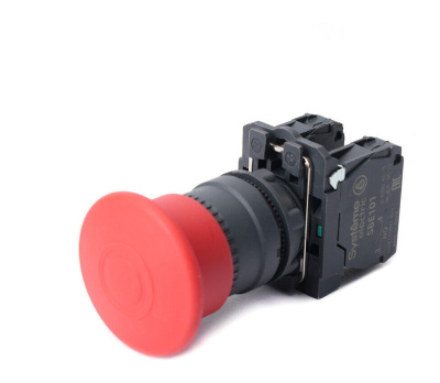Кнопка аварийного останова SB5 в сборе 22мм 40мм тяни-толкай пластик 1НО+1НЗ SB5AT8 Systeme Electric фото 1