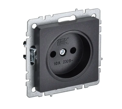 BRITE Роз. без з/к/ш 10А РС10-1-0-БрЧ черн. IEK BR-R10-10-K02 фото 1
