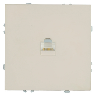 Розетка компьютерная 1-местная RJ-45 (механизм), серия Эмили, RST00-5117-08, кашемир, soft touch 498 фото 1