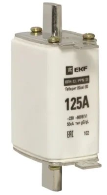 Плавкая вставка ППН-33 160/125А габарит 00 EKF fus-33/160/125 фото 1