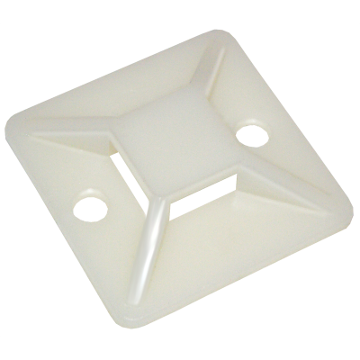 Площадка самоклеящаяся 20х20 белая под хомуты (100шт) IEK UHP30-20-100 фото 1