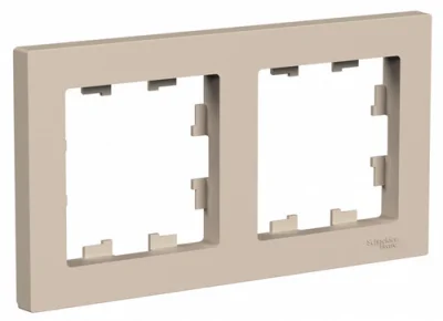 ATLASDESIGN 2-постовая РАМКА, универсальная,ПЕСОЧНЫЙ Systeme Electric ATN001202 фото 1
